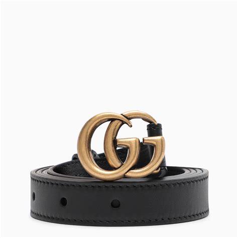 cintura gucci nera gg|Cintura con fibbia Incrocio GG in pelle nera .